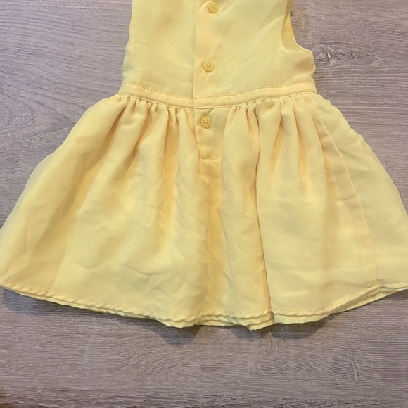 Carter’s bright yellow baby girl chiffon dress 3M EUC - Picture 3 of 3